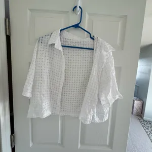 White Two-Piece Coverup Set thumbnail 2