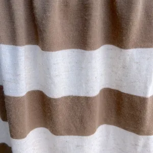 Forever 21 Strapless Oatmeal Taupe Striped Mini Dress Knit Beach Coverup Womens Small thumbnail 9