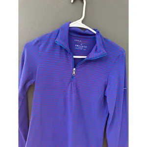Lohla Sport Womens XS Blue Red Striped Quarter Zip Long Sleeve Golf Top Portugal thumbnail 5