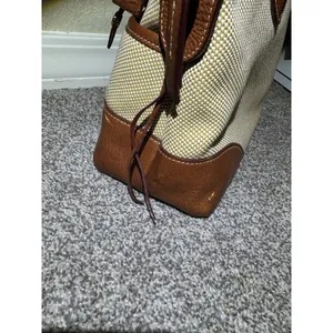 Dooney &‎ Bourke Brown Tweed Purse With Leather Accents thumbnail 14