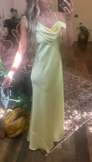 Birdy Grey “Freya” Dress Bridesmaid dress lemon sorbet color thumbnail 1