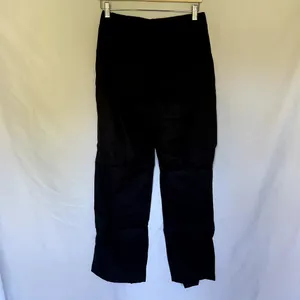 Gap pleated black straight leg trousers women's size‎ 4 pockets pants belt loops thumbnail 5