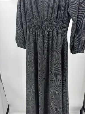 Madewell Geo Dot Print Balloon Sleeve Georgette Midi Dress M Whimsigoth feminine flowy thumbnail 12