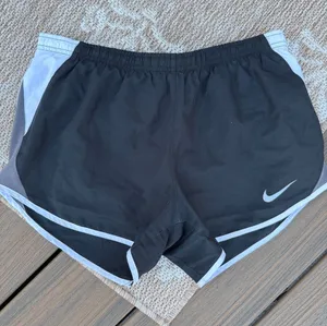 Nike Black Athletic Shorts with White Accents thumbnail 1