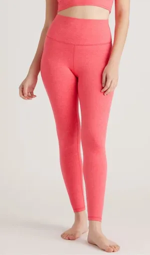 NWOT quince ultrasoft high-rise legging heather coral Sz XS thumbnail 1
