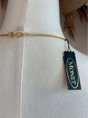 Monet Gold-Tone Abstract Heart Pendant Necklace with 36-Inch Chain thumbnail 3