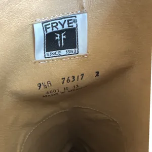 FRYE Women's Black Leather Tall Riding Boots Buckle Detail Side Zip 9.5‎ thumbnail 9