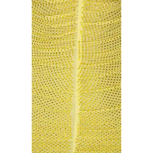 retrofete Marsann Ruched Bodycon Crystal Dress Buttercream Womens Size Medium thumbnail 6