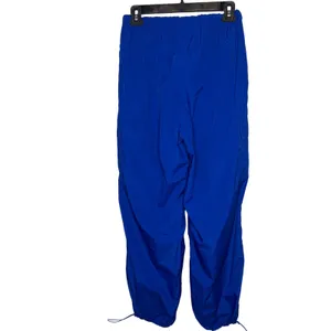 VS PINK Blue Parachute Cargo Pants Womens S Swishy Windbreaker Jogger Utility thumbnail 5