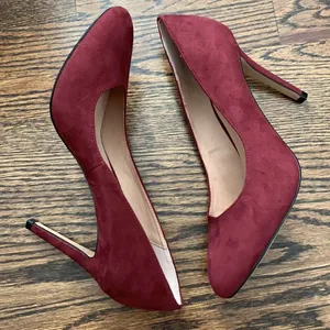 Lauren Blackwell Cecily Suede Burgundy High Heel Pumps Sz 10 thumbnail 9