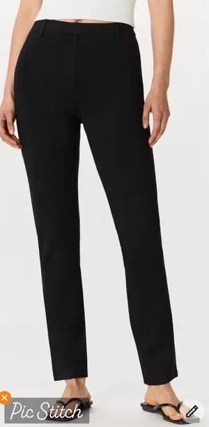 Quince Ultra Stretch Ponte Straight Leg Pants Black thumbnail 1