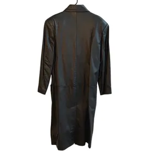 Global Identity Leather G III Double Breasted Black Blazer Style Trench Coat Med thumbnail 3