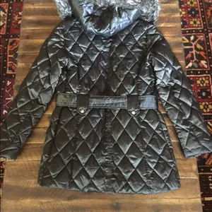 Black Puffer Jacket w/ Detachable Hood, EUC thumbnail 6
