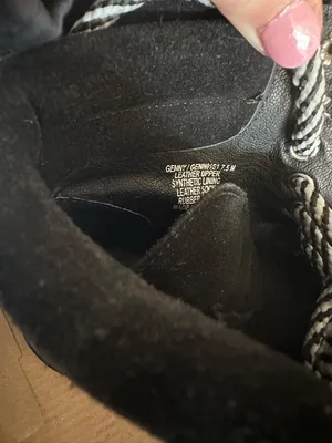 Black Suede Lace-Up Combat Boots with Two-Tone Laces Genny Steve Madden thumbnail 7