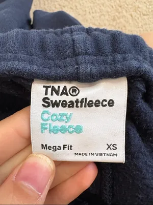 Aritzia Sweatfleece Mega Fit Cozy Jogger Sweatpants size XS navy blue thumbnail 8