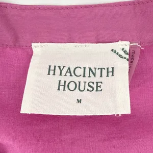 Hyacinth House Tuckernuck‎ NWT Amie Mini Dress Pink Magenta Pleated Bib Size M thumbnail 9
