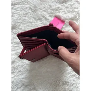 Betsey Johnson Red Hearts Zip-Around Wallet w/ Chain & Heart Charm, Folding thumbnail 9