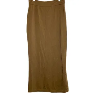 Bryn Walker Tan Long Pencil Skirt French Terry M Nickolas Brown thumbnail 2