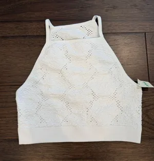 aerie White Lace Sports Bra Size XS NWT - C53-017 thumbnail 1