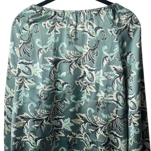 NEW Loft Satin Shirred Floral Blouse Bishop Career Special Occasion Chic L thumbnail 7