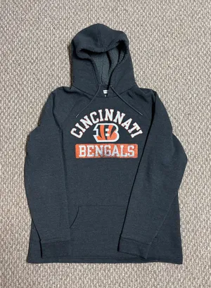 Cincinnati Bengals NFL Apparel Gray Casual Hoodie Sweatshirt thumbnail 1