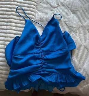 blue blouse tank top thumbnail 1