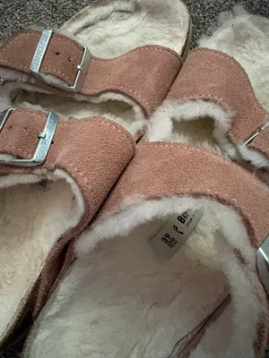 Fuzzy Birkenstock Sandals thumbnail 2