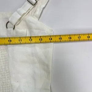 NWOT Farm Rio Stretch Linen Blend Cami Maxi Dress Size S Classic Off White thumbnail 16