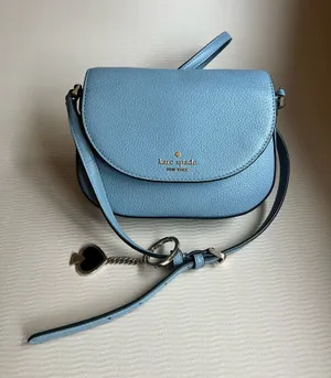Kate Spade New York Leila Mini Flap Crossbody in Light Blue NWOT thumbnail 1