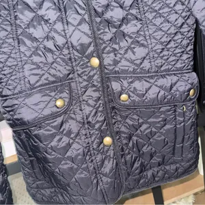 joules barn jacket Newdale Quilted Hunter Coat puffer corduroy collar zipper thumbnail 4
