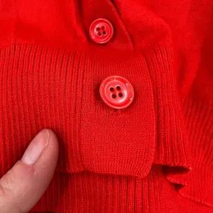 J. Crew Blood Orange Merino‎ Wool Cardigan small button down thumbnail 3