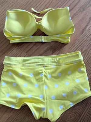 Yellow Polka Dot Bikini Set thumbnail 2