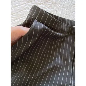 H&M Pinstriped Wide Leg Trousers Gray NWT Size Small thumbnail 7