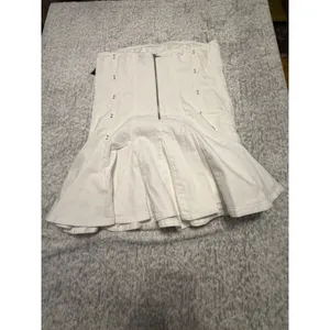 Wild Fable NWT White Denim Corset dress‎ studded Flare Mini Size XL thumbnail 4