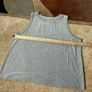 Beyond Yoga Heathered Grey Muscle Tank Top Womens Medium Relaxed Fit LWSD4352 thumbnail 3