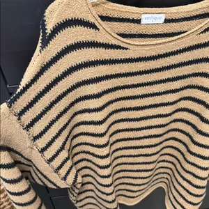 Brown and black striped vestique sweater thumbnail 3
