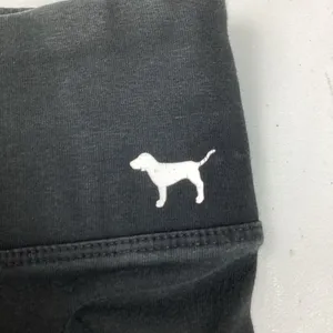 Victoria’s Secret PINK Black Classic Cotton Leggings Dog Logo Size Large thumbnail 6