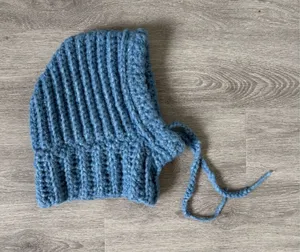Handmade Blue Crochet Balaclava thumbnail 1