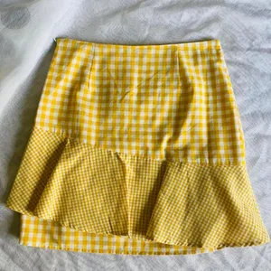 Nasty Gal Yellow Gingham  Mini Skirt thumbnail 2