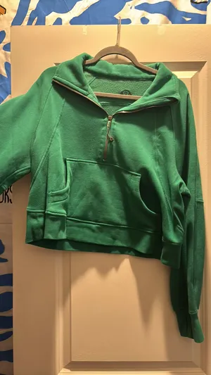 Cascadia green Lululemon funnel neck scuba thumbnail 4