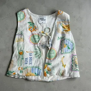 PAPER HEART Dolce Vida Tie Front Top Size Medium thumbnail 1