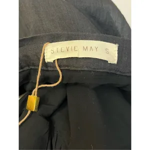 Stevie May Black Cotton Tiered Midi Skirt Crochet S NEW thumbnail 5