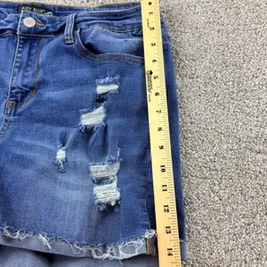 Judy Blue Distressed Denim Short XL High Rise Frayed Hem Stretch Jean Short Boho thumbnail 4