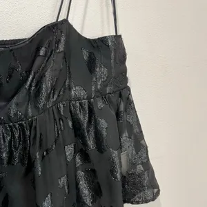 Urban Outfitters Black Satin Babydoll Cami Adjustable Straps Size M‎ thumbnail 5