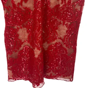 NWT Free People Night Shimmers Mini Dress Red Lace Sequin V Neck Size 10 Glam thumbnail 14