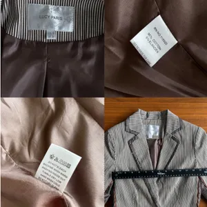 Lucy Paris Striped Blazer S Pinstripe Y2K Academia Preppy Fall Riding Jacket thumbnail 7