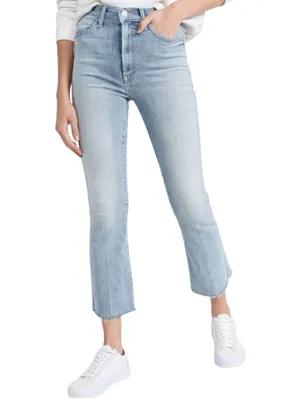 Mother Denim Women’s The Hustler Ankle Fray Cropped Jeans in Knock on Wood 26 thumbnail 12