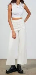 ZARA Marine Straight Jeans White thumbnail 1