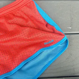 Reebok Y2K Red Blue Mesh Running Shorts‎ Size Small thumbnail 3