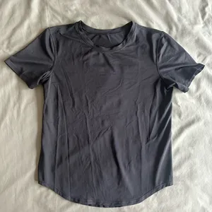 Lululemon High Neck Running and Training T-Shirt in Grey thumbnail 2